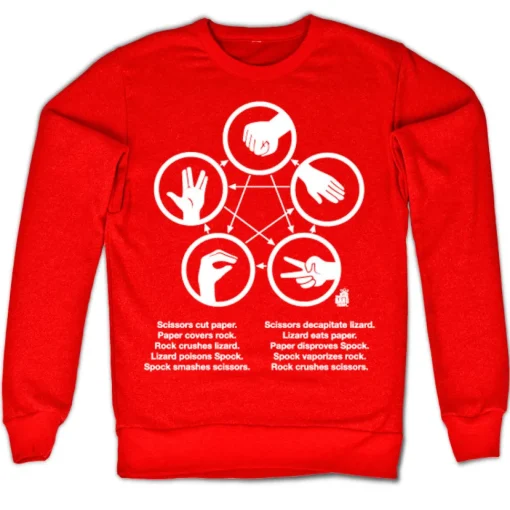 Sheldons Rock-Paper-Scissors-Lizard Game Sweatshirt