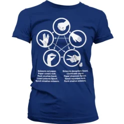 Sheldons Rock-Paper-Scissors-Lizard Game Girly T-Shirt