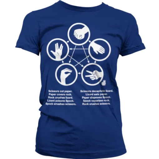 Sheldons Rock-Paper-Scissors-Lizard Game Girly T-Shirt