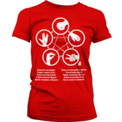 Sheldons Rock-Paper-Scissors-Lizard Game Girly T-Shirt