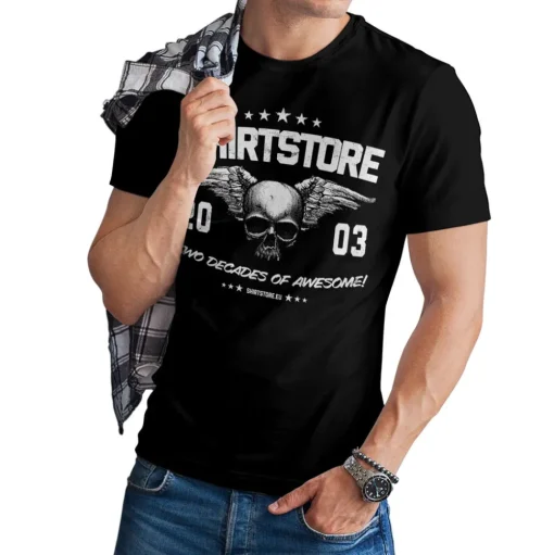 Shirtstore Skull 'n Wings T-Shirt