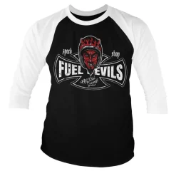 Smiling Devil Speed Shop Baseball 3/4 Sleeve Tee