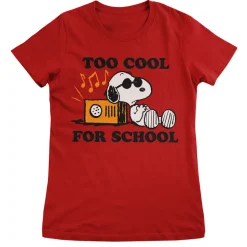 Snoopy - Too Cool For School Girly Tee