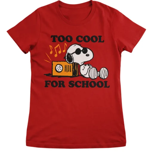 Snoopy - Too Cool For School Girly Tee