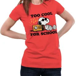 Snoopy - Too Cool For School Girly Tee