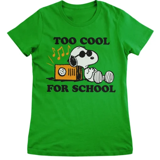 Snoopy - Too Cool For School Girly Tee