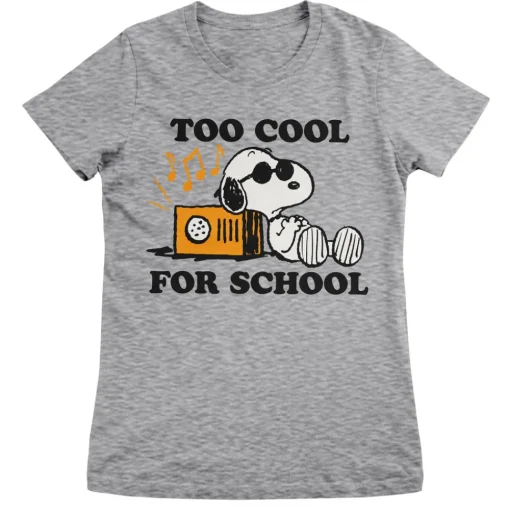 Snoopy - Too Cool For School Girly Tee