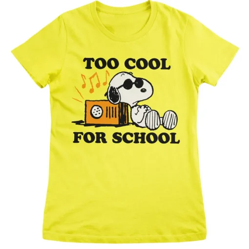 Snoopy - Too Cool For School Girly Tee