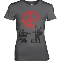 Soldiers Painting CND Sign Girly Tee