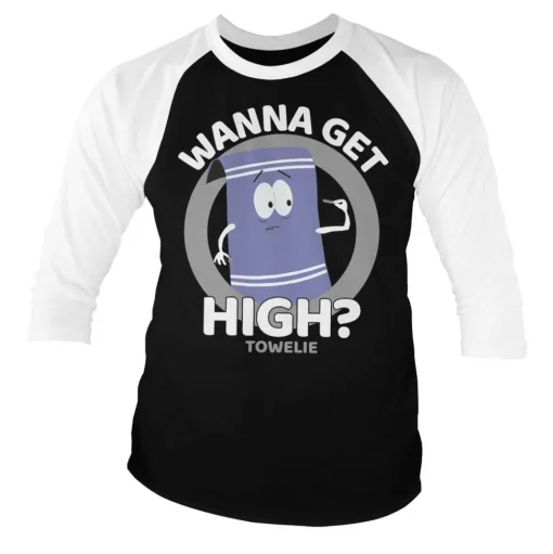 South Park / Towelie - Wanna Get High Baseball 3/4 Sleeve Tee