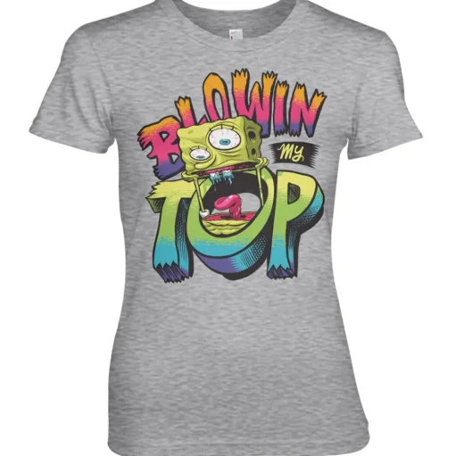 SpongeBob Blowin My Top Girly Tee