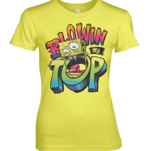 SpongeBob Blowin My Top Girly Tee