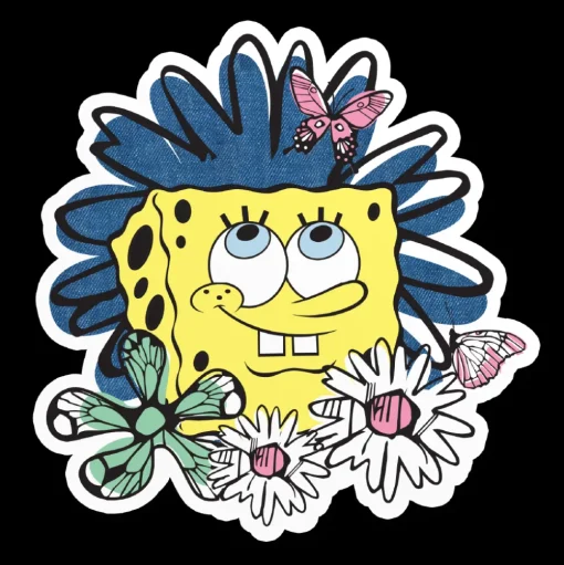 SpongeBob Squarepants Flower Sticker