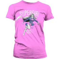 Supergirl Metropolis Distressed Girly T-Shirt