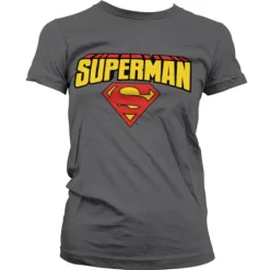 Superman Blockletter Logo Girly T-Shirt
