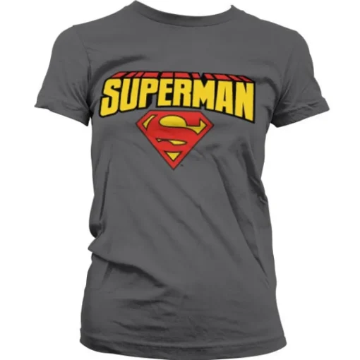 Superman Blockletter Logo Girly T-Shirt