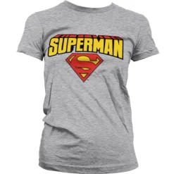 Superman Blockletter Logo Girly T-Shirt