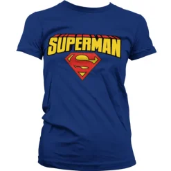 Superman Blockletter Logo Girly T-Shirt