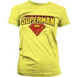 Superman Blockletter Logo Girly T-Shirt