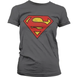 Superman Washed Shield Girly T-Shirt