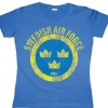 Swedish Airforce Distressed Girly T-shirt