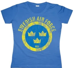 Swedish Airforce Distressed Girly T-shirt