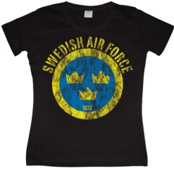 Swedish Airforce Distressed Girly T-shirt