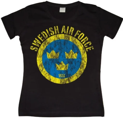 Swedish Airforce Distressed Girly T-shirt