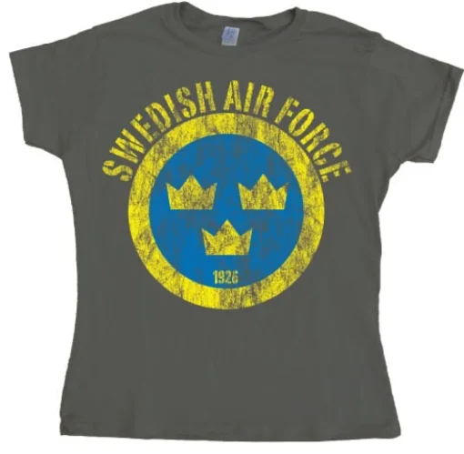 Swedish Airforce Distressed Girly T-shirt