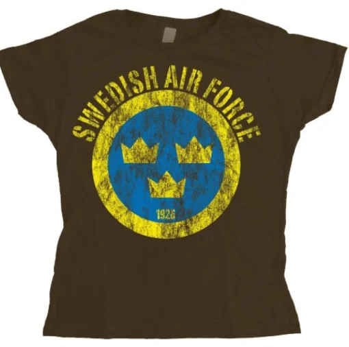 Swedish Airforce Distressed Girly T-shirt
