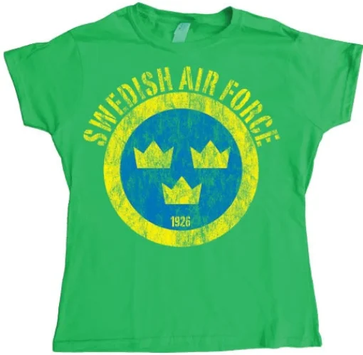 Swedish Airforce Distressed Girly T-shirt