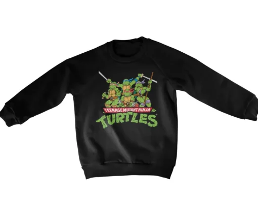 Teeange Mutant Ninja Turtles Distressed Group Kids Sweatshirt