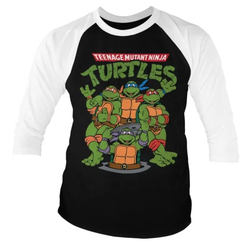 Teenage Mutant Ninja Turtles Group Baseball 3/4 Sleeve Tee