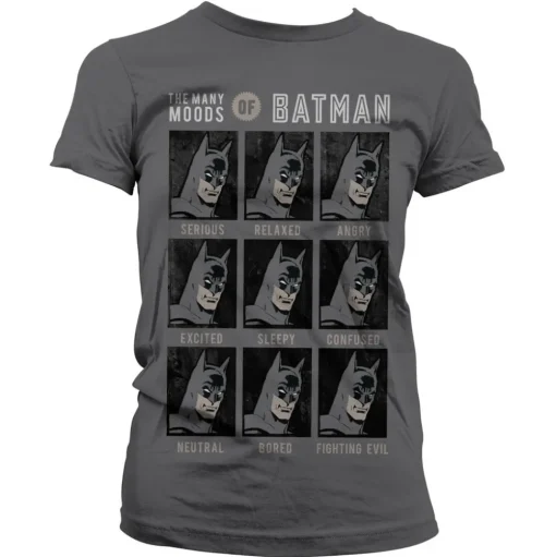 The Many Moods Of Batman Girly Tee