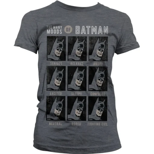 The Many Moods Of Batman Girly Tee