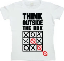 Think Outside The Box Girly T- shirt