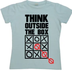 Think Outside The Box Girly T- shirt