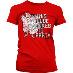 This Dude Likes To Party Girly Tee