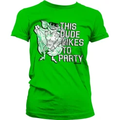This Dude Likes To Party Girly Tee