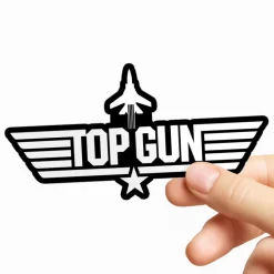 Top Gun BW Logo Sticker