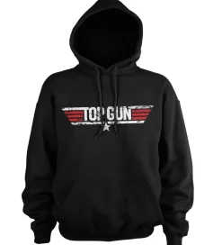 Top Gun Distressed Logo Hoodie