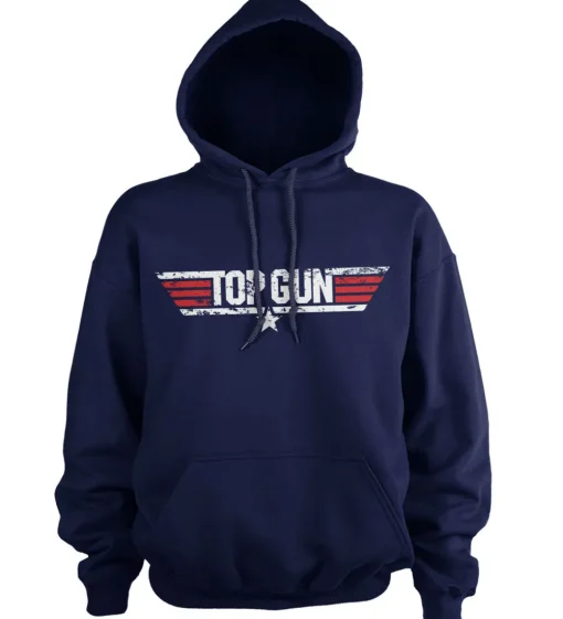 Top Gun Distressed Logo Hoodie