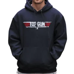 Top Gun Distressed Logo Hoodie