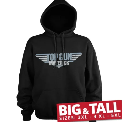 Top Gun Maverick Distressed Logo Big & Tall Hoodie