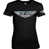 Top Gun Maverick Distressed Logo Girly Tee