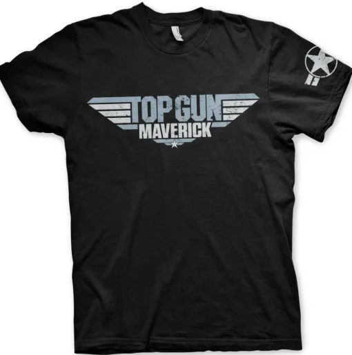 Top Gun Maverick Distressed Logo T-Shirt