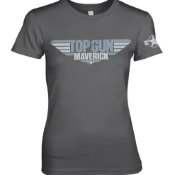 Top Gun Maverick Distressed Logo Girly Tee