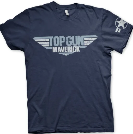 Top Gun Maverick Distressed Logo T-Shirt