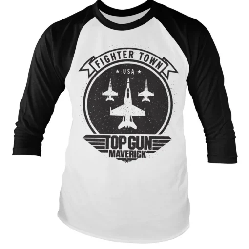 Top Gun Maverick Fighter Town Baseball Long Sleeve Tee