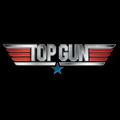 Top Gun Metal Logo Sticker